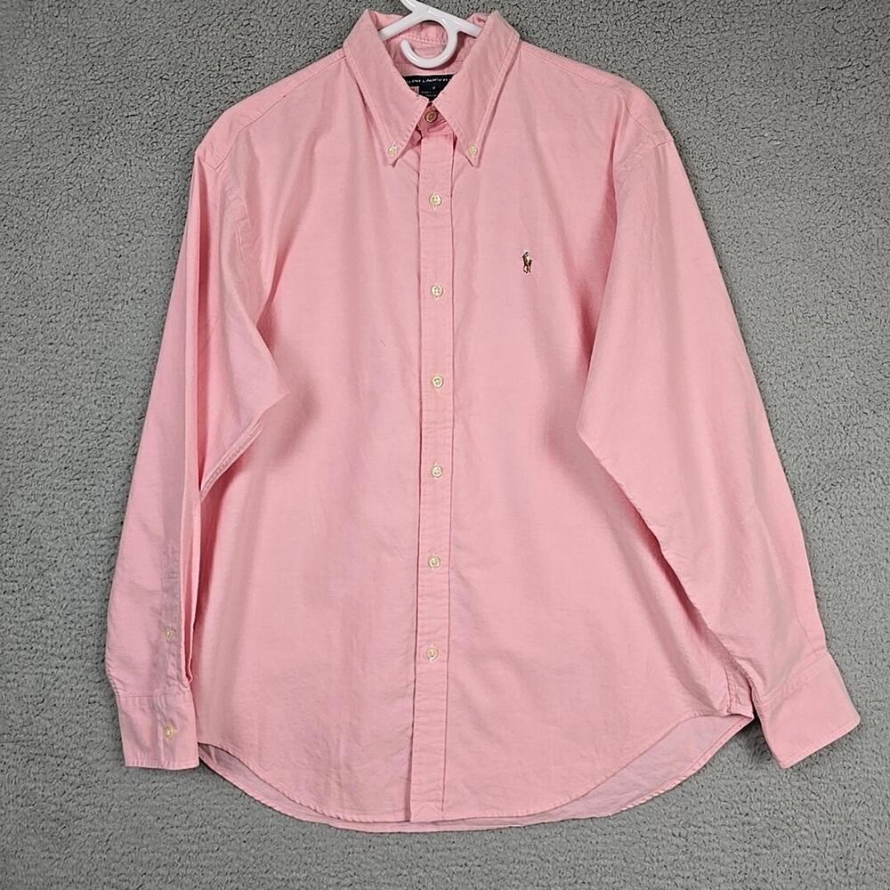 Ralph Lauren Sport Shirt Men Size 14 Pink Button Down Long Sleeve